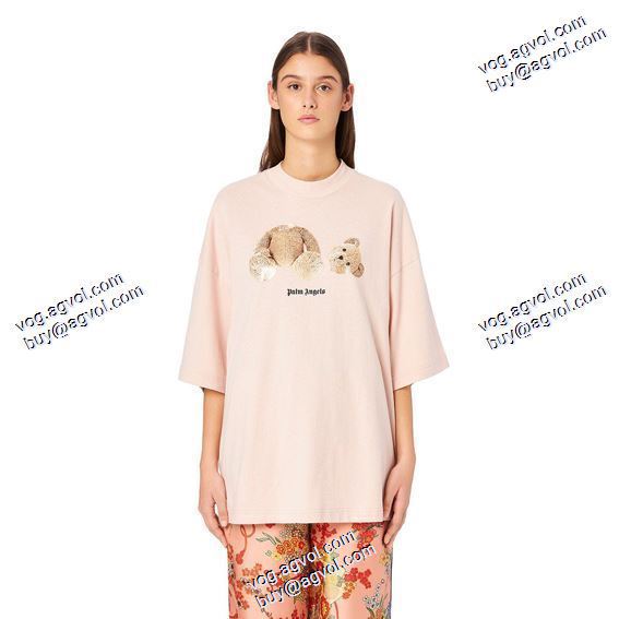 パーム エンジェルス Palm Angels 2020秋冬 絶大な人気を誇る 断頭熊のゆったり半袖Tシャツ パーム エンジェルス コピー ブランド 3色可選